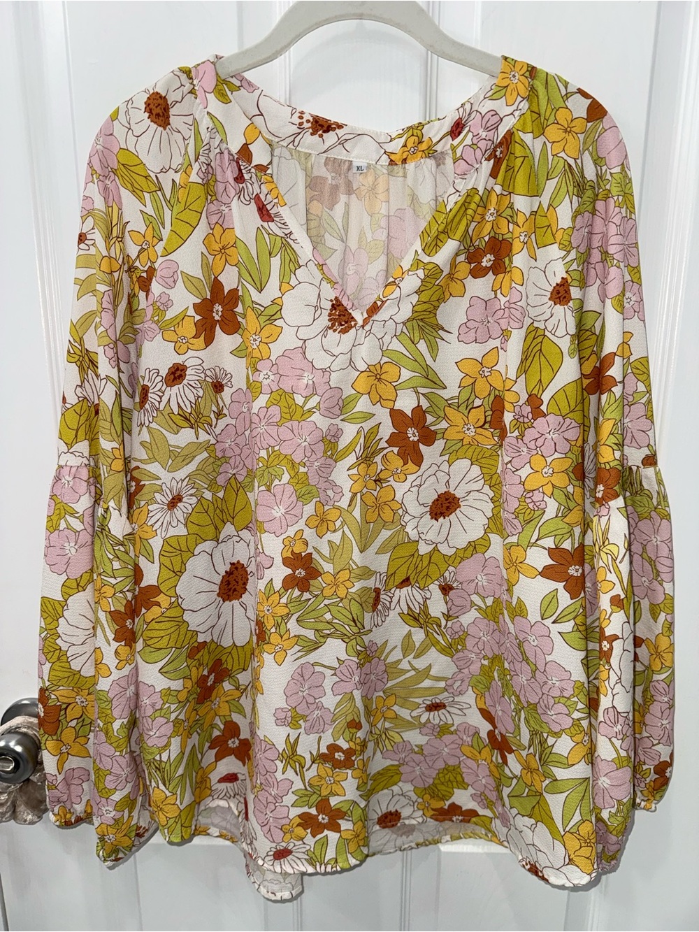 Boho Vintage-inspired Retro Floral Festival Cottagecore Feminine Prairie Blouse